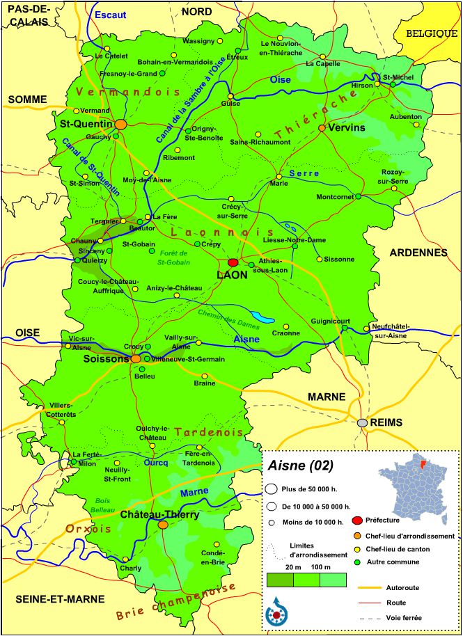 carte de l aisne - Image