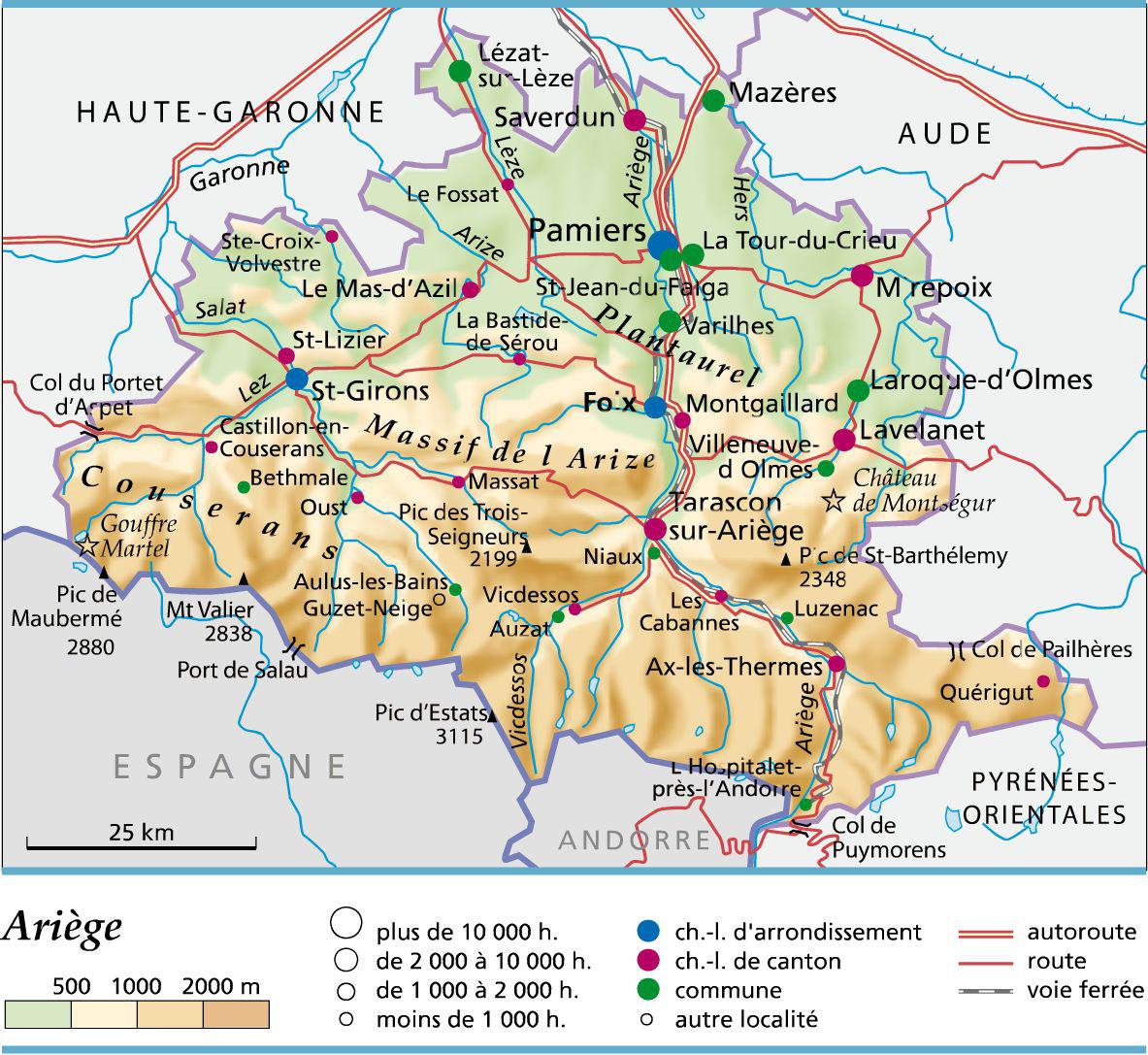 ariege carte detaillee