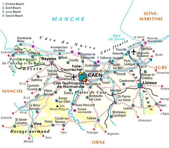 Carte du Calvados - Politique Carte du Calvados - Politique