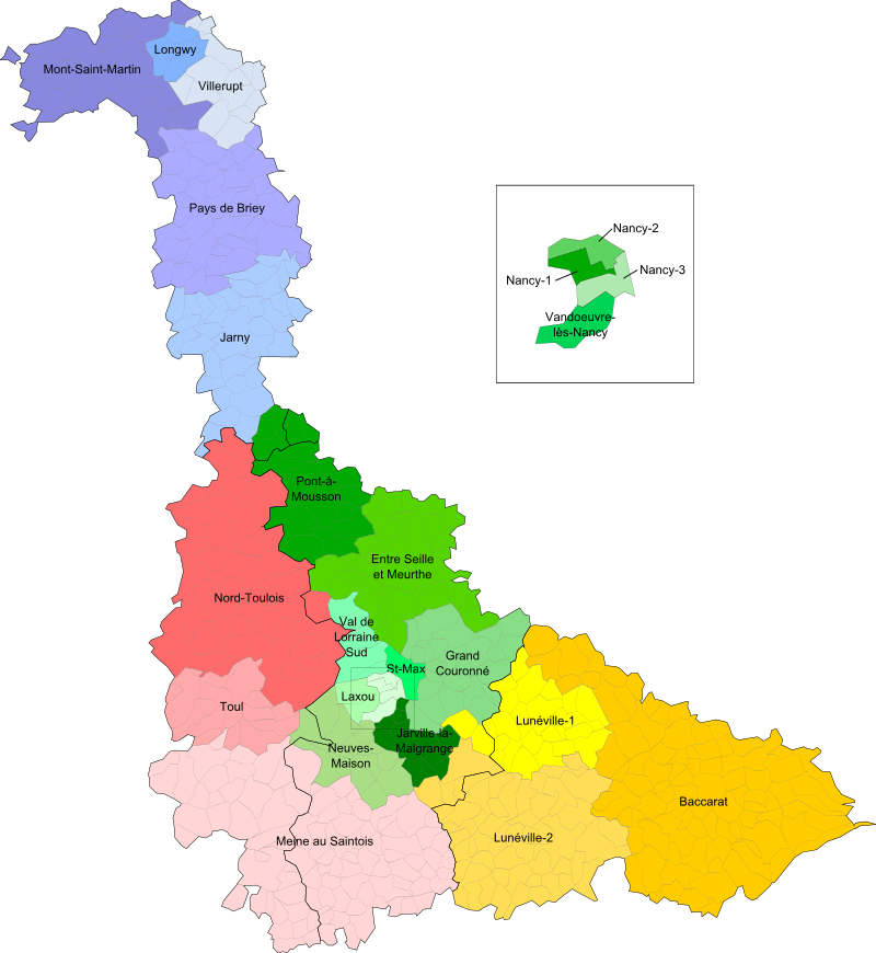Carte des cantons de Meurthe-et-Moselle Carte des cantons de Meurthe-et-Moselle