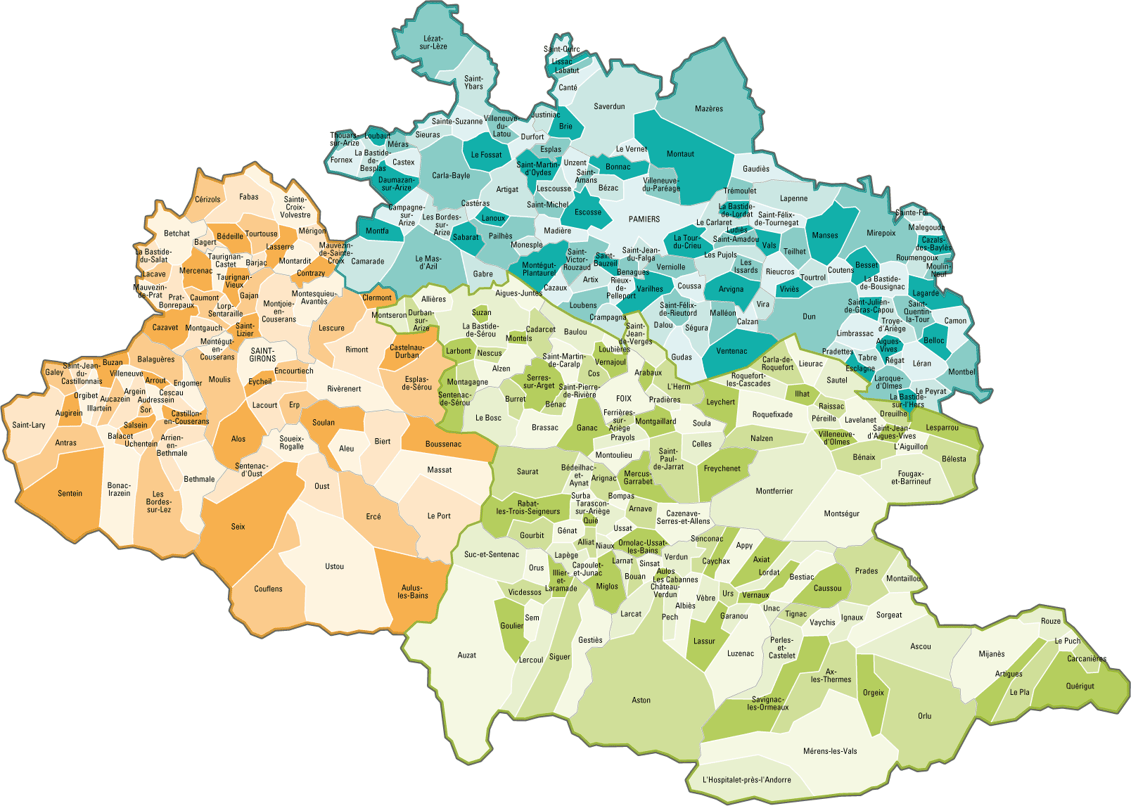 carte ariege -