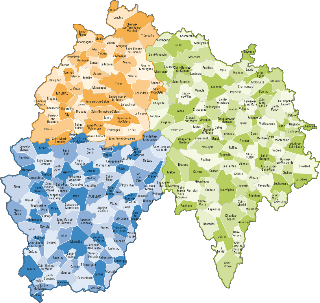 Cantal Map