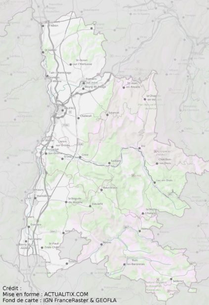 Carte de la Drôme