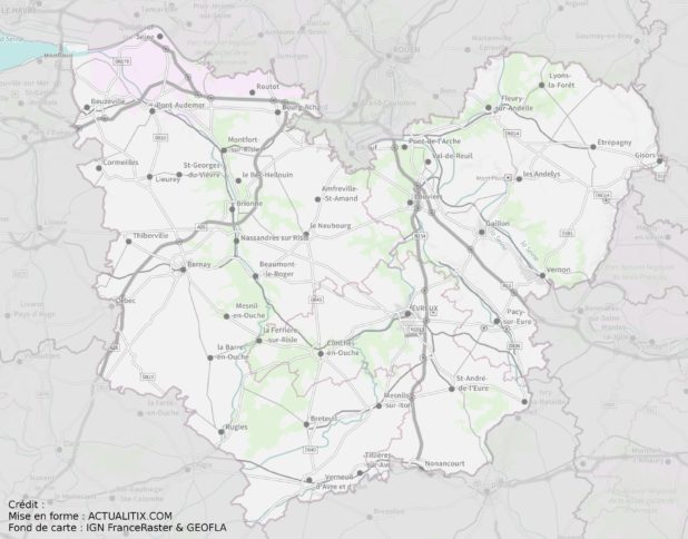 Carte de l'Eure