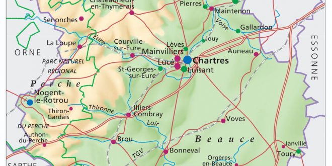 Carte De L'eure Et Loir Détaillée www.actualitix.com
