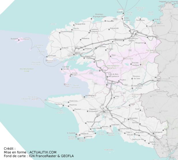 Carte du Finistère