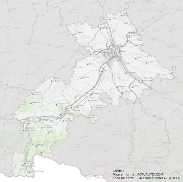 Carte de Haute-Garonne