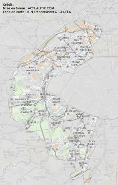 Carte des Hauts-de-Seine