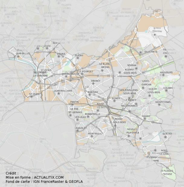 Carte de la Seine-Saint-Denis