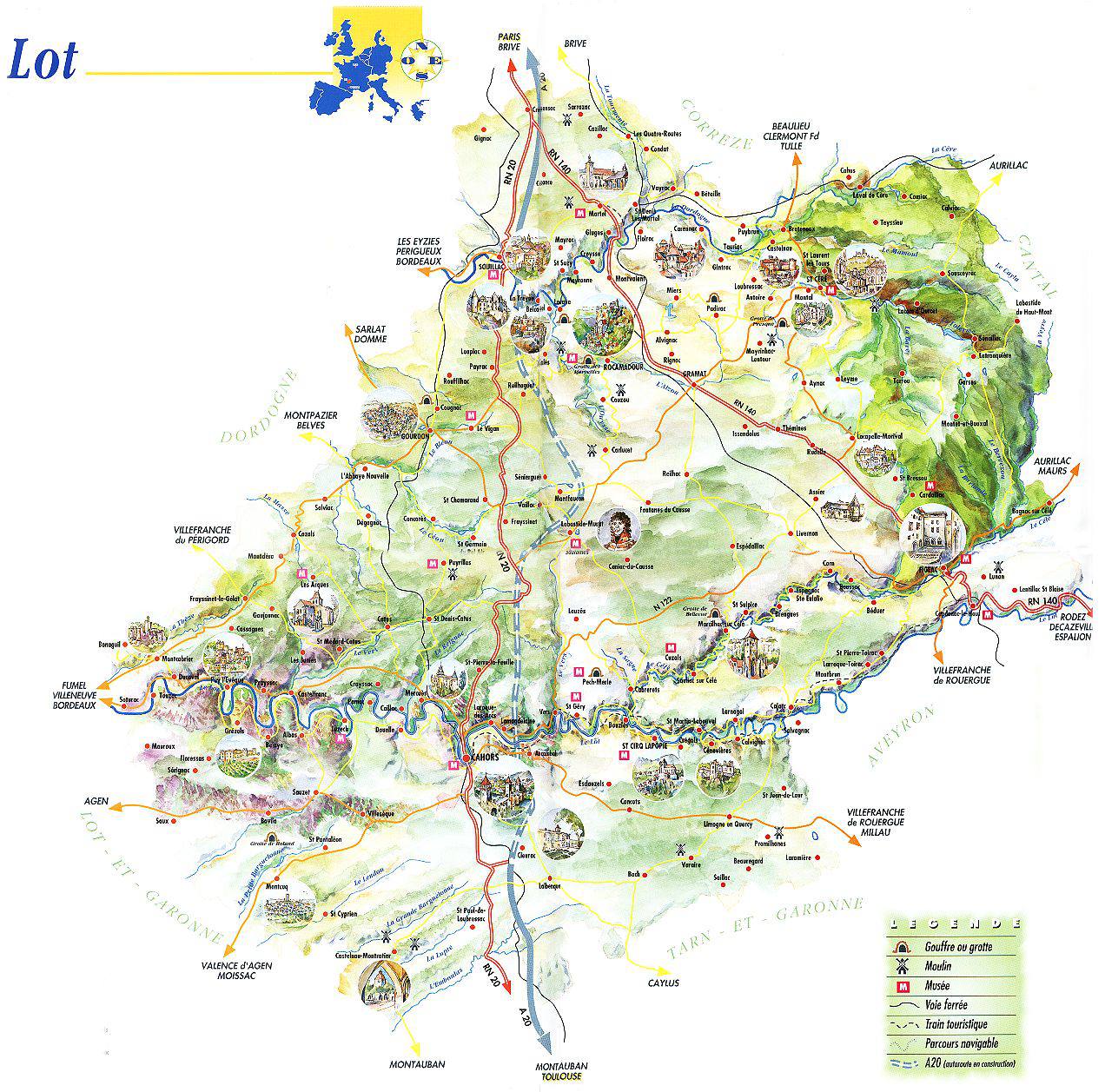 Carte Du Lot Villes Et Villages Du Lot NPWSVB Carte Du Lot Villes Et Villages Du Lot NPWSVB