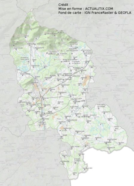 Carte du Territoire de Belfort