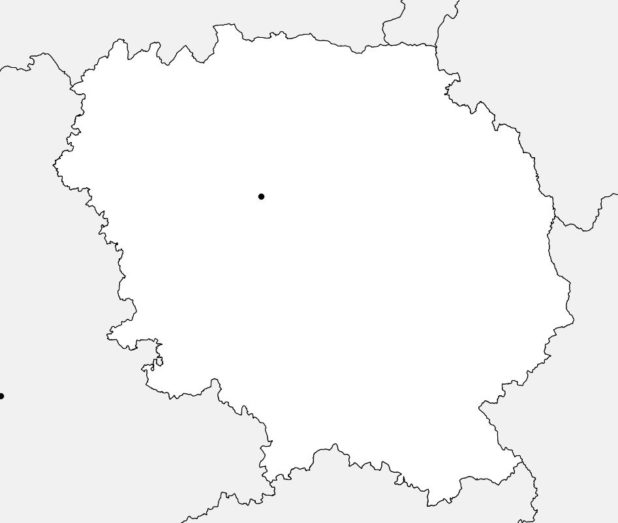 Carte vierge de la Creuse