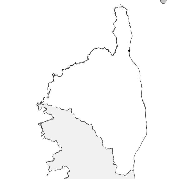 Carte vierge de la Haute Corse