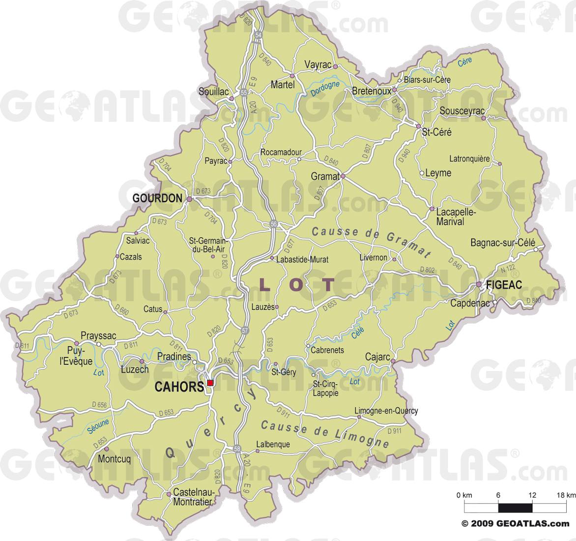 Carte Du Lot Lot Carte Du D partement 46 Villes Sites Touristiques Carte Du Lot Lot Carte Du D partement 46 Villes Sites Touristiques