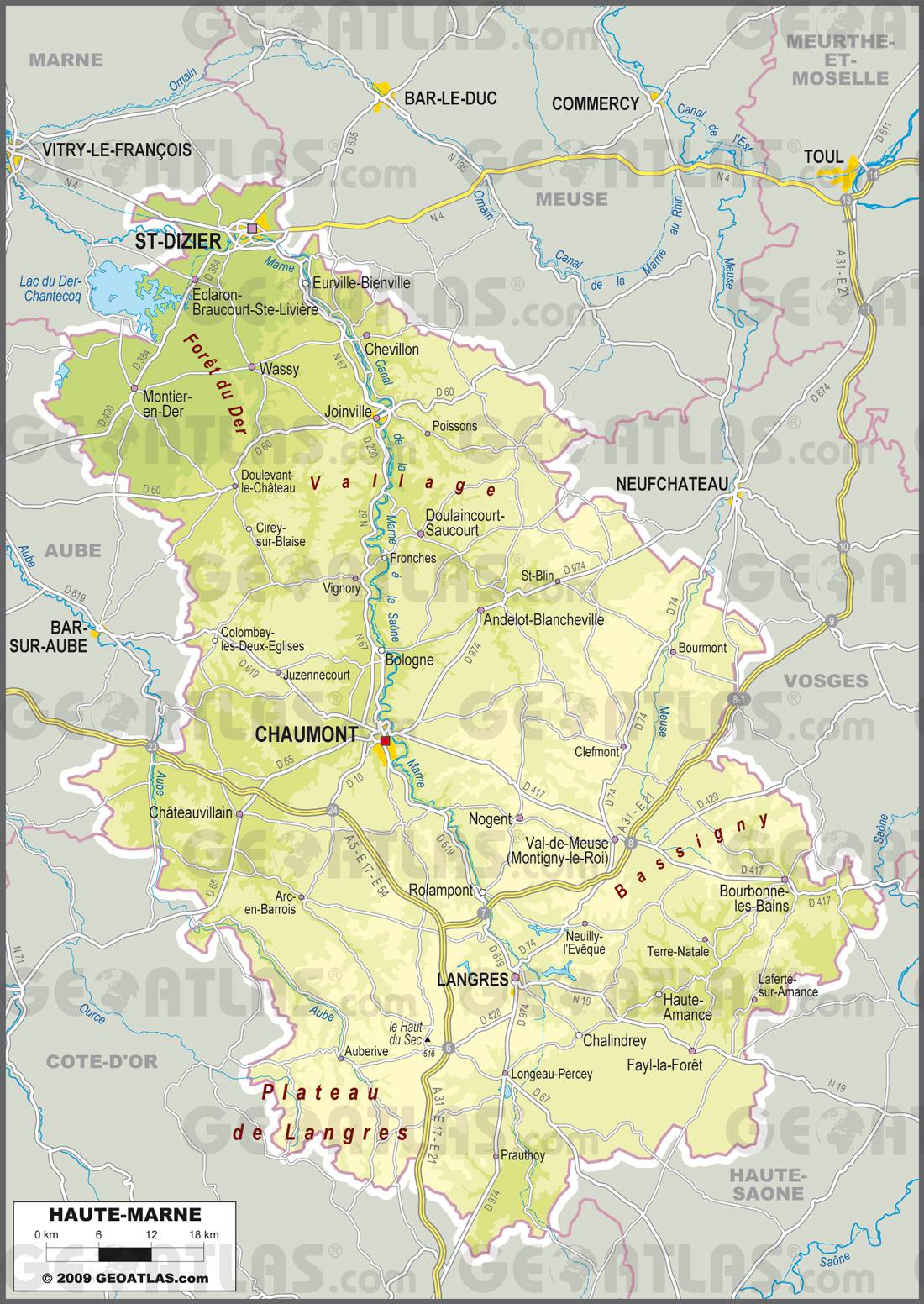 Haute-Marne carte Haute-Marne carte