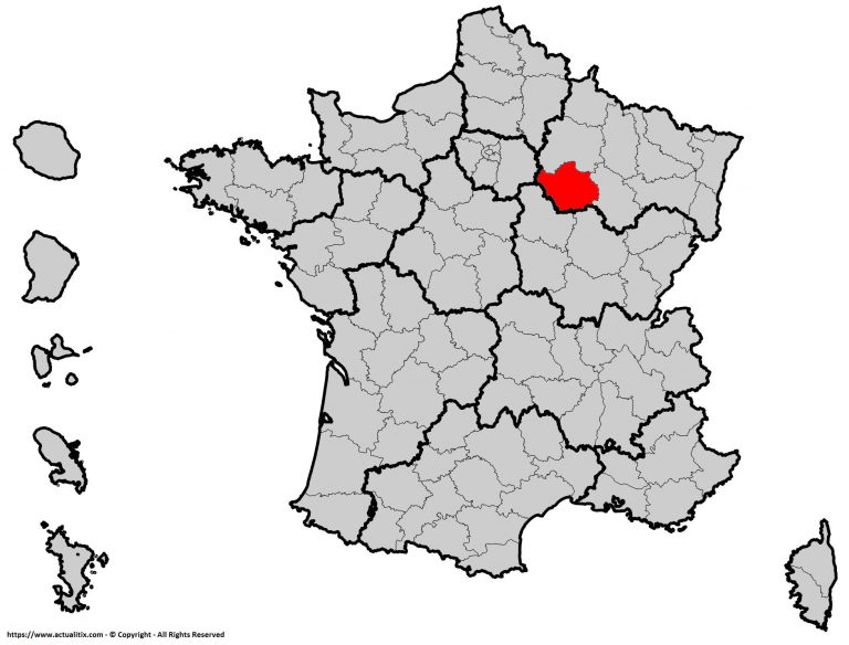 Carte de l'Aube - Aube carte du département 10 - villes, sites ...