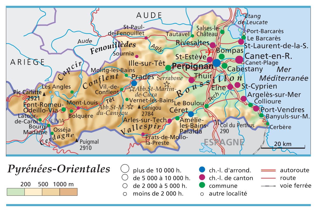 Pyrénées-Orientales carte