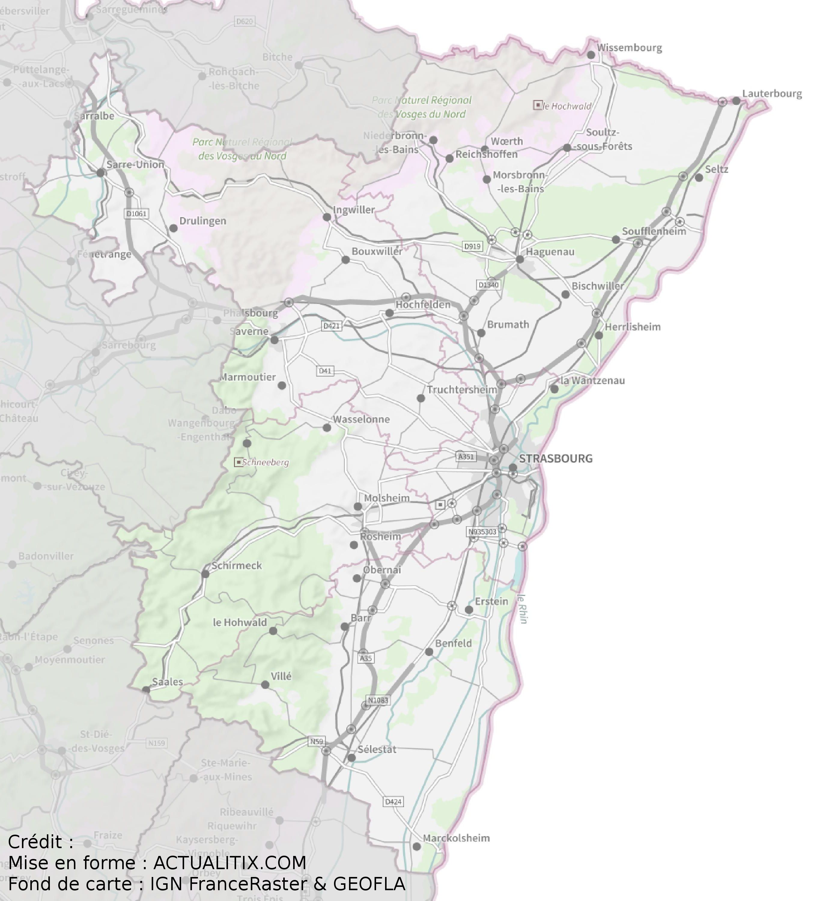 67 département carte