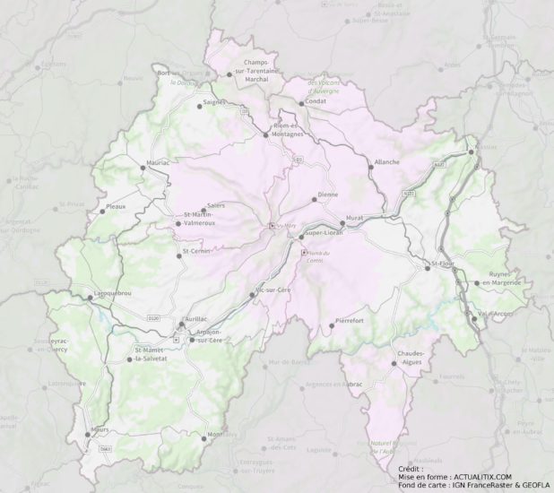 Carte du Cantal