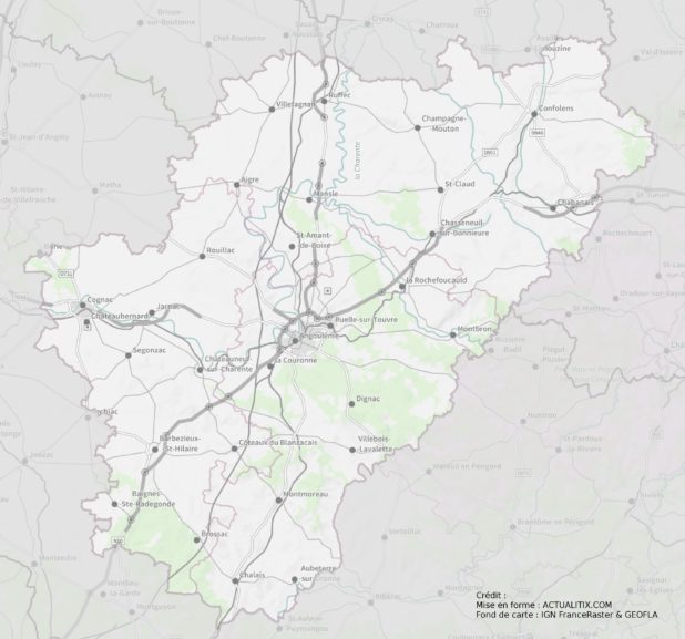 Carte de la Charente