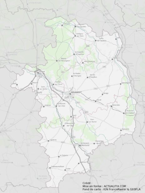 Carte du Cher Carte du Cher