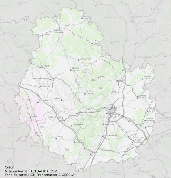 Carte de la Côte-d'Or