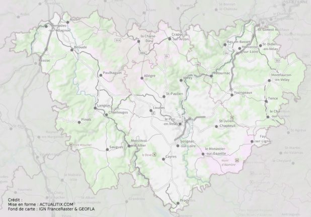 Carte de la Haute-Loire