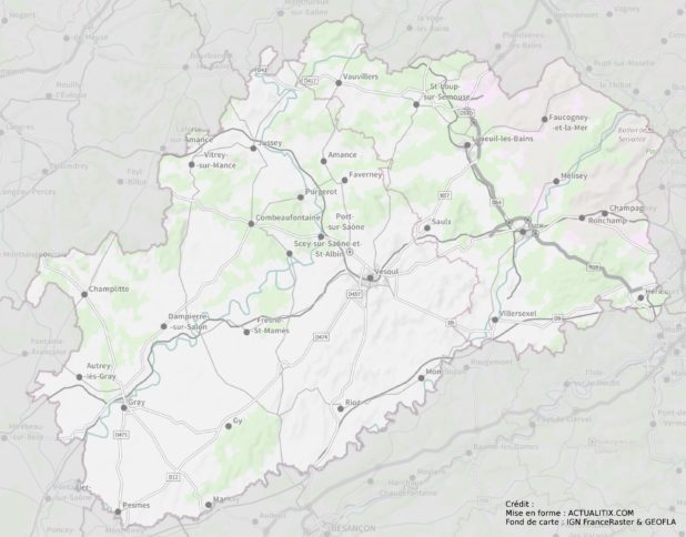 Carte de la Haute-Saône