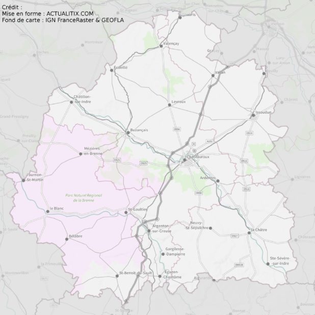 Carte de l'Indre