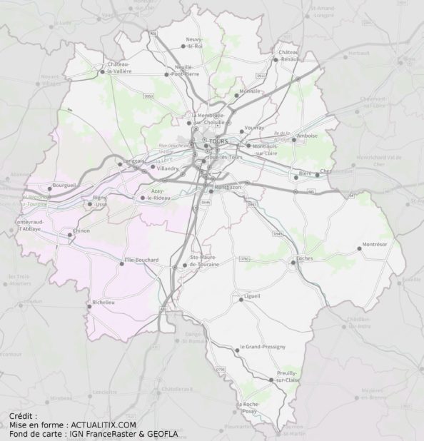 Carte de l'Indre-et-Loire