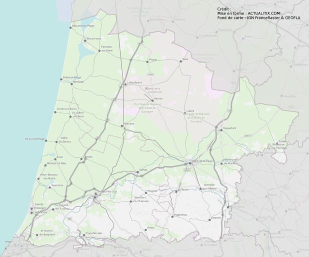 Carte des Landes