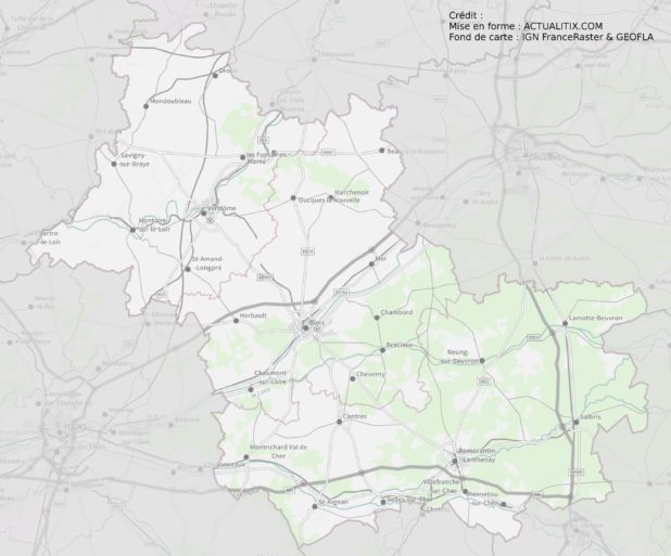 Carte du Loir-et-Cher