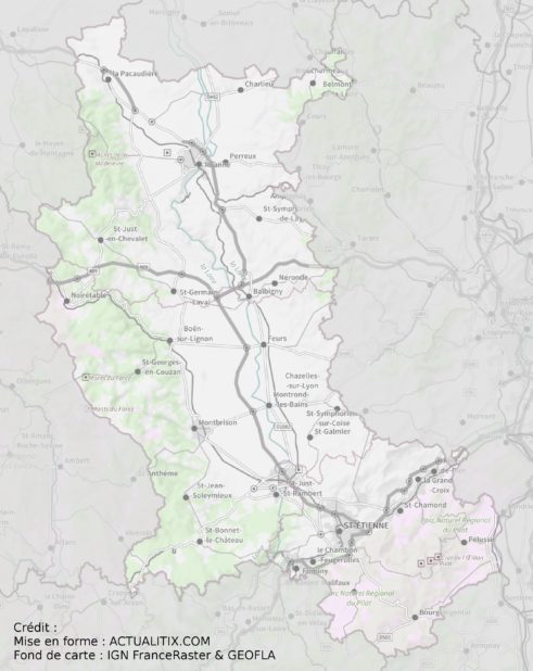 Carte de la Loire (département)