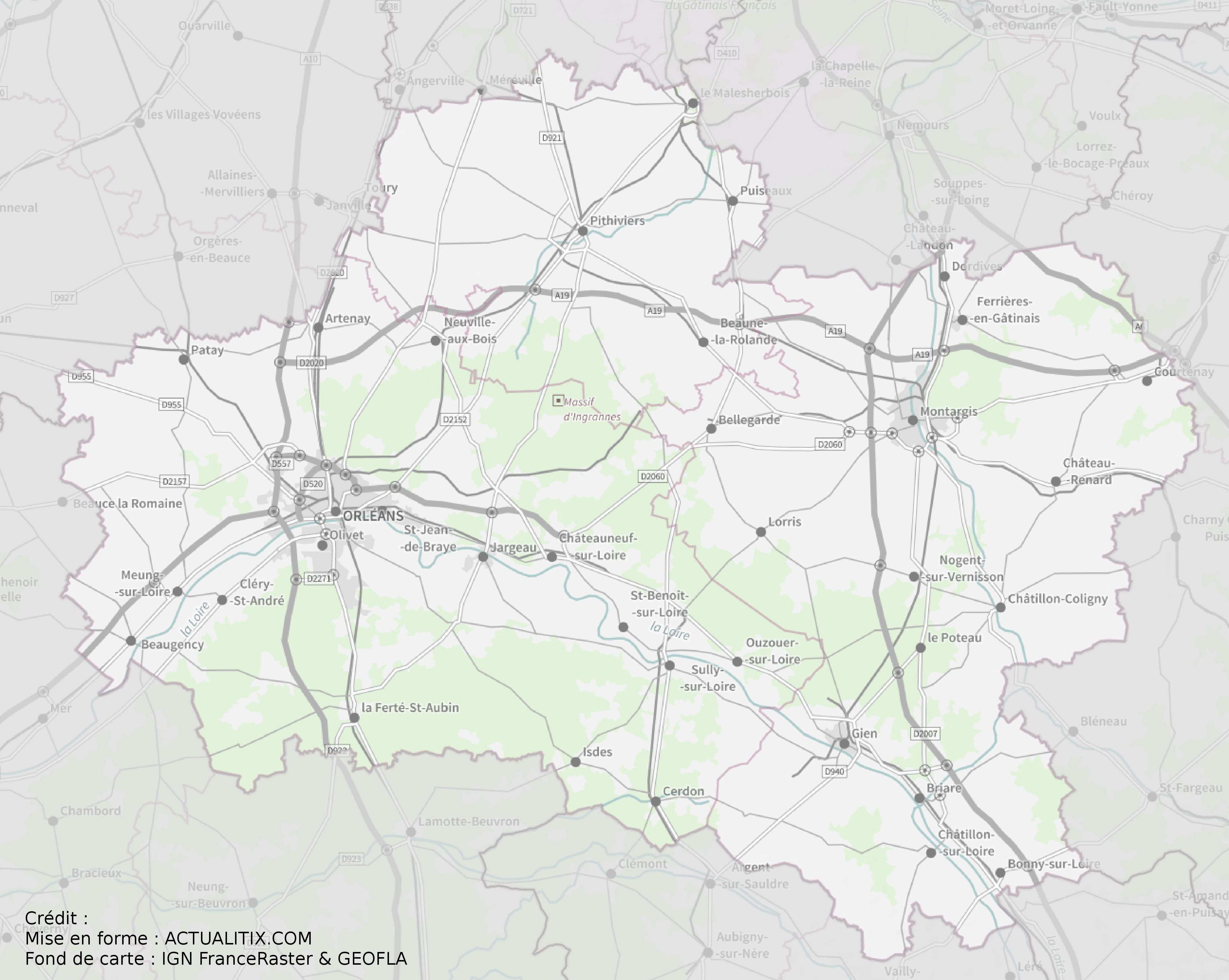 Décrypter 69+ imagen carte du loiret avec les communes - fr ...