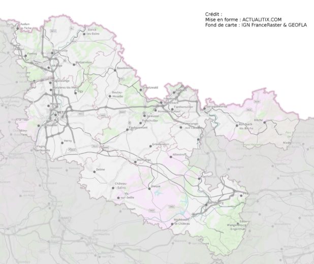 Carte de la Moselle