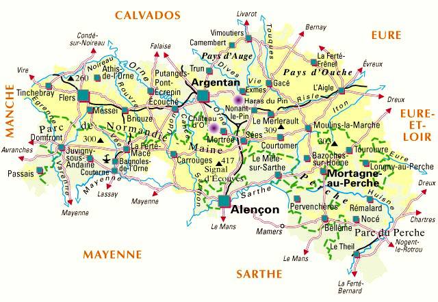 Carte de l'Orne - Politique Carte de l'Orne - Politique