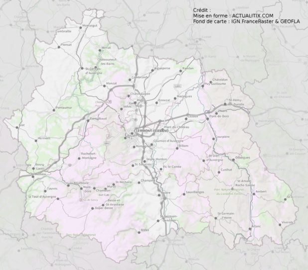 Carte du Puy-de-Dôme