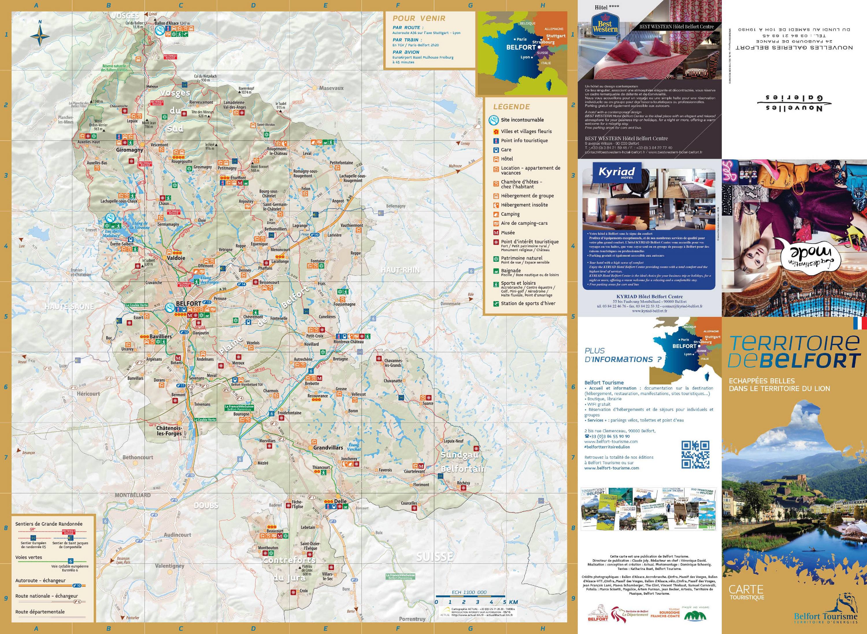 Carte des sites touristiques du Territoire de Belfort Carte des sites touristiques du Territoire de Belfort
