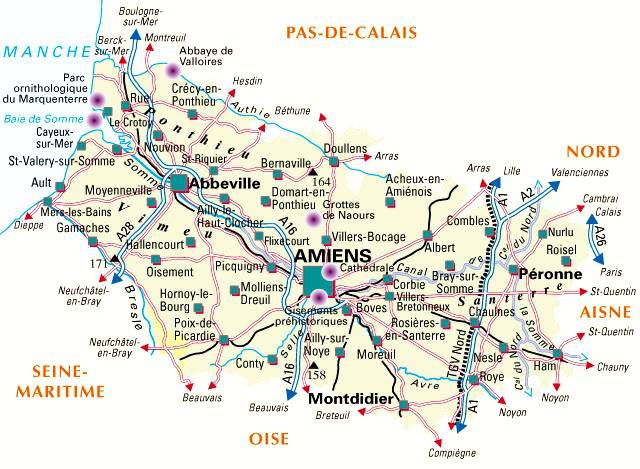 Carte de la Somme - Politique Carte de la Somme - Politique