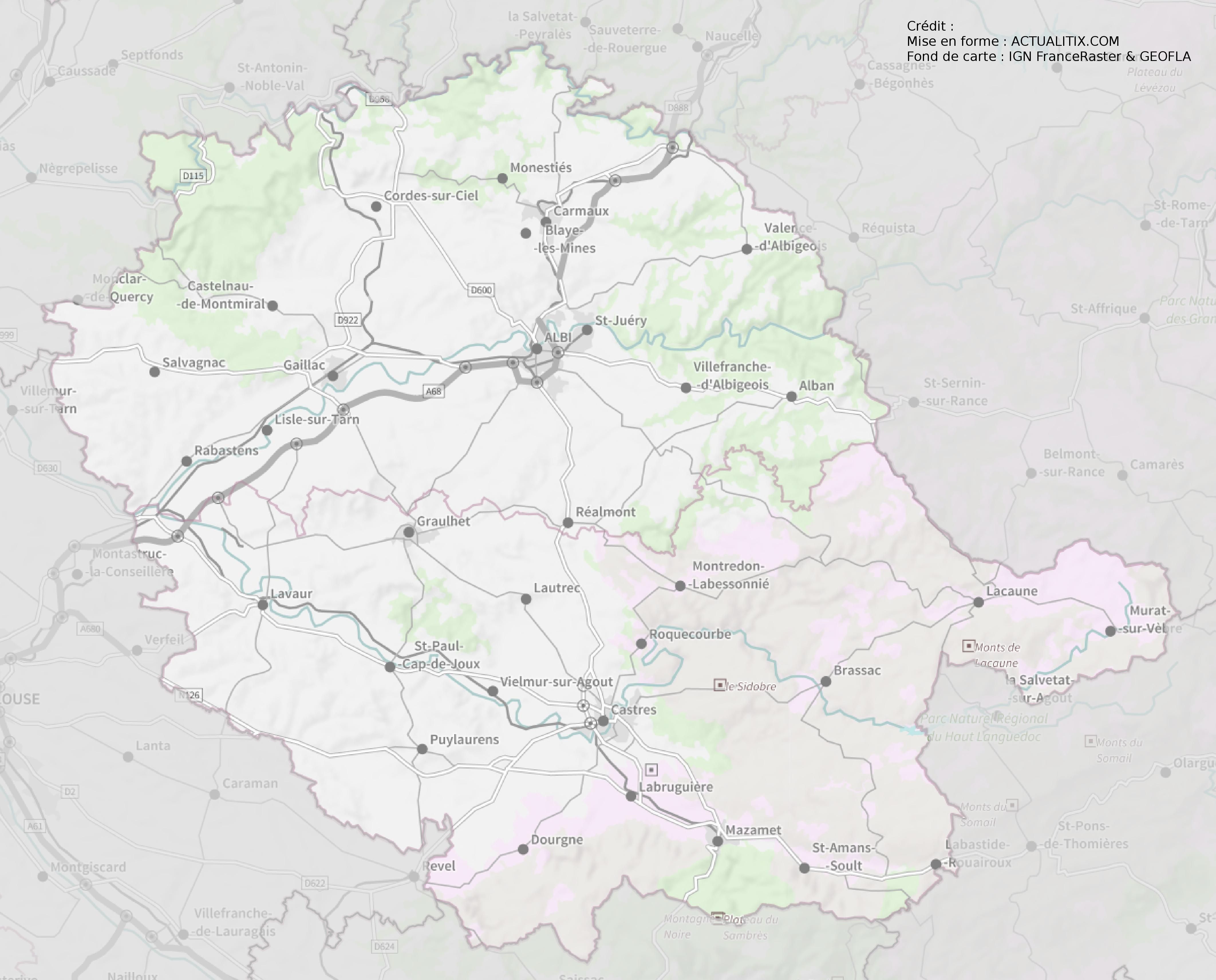 carte tarn detaillee