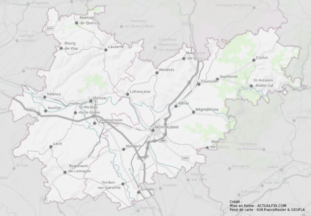 Carte du Tarn-et-Garonne