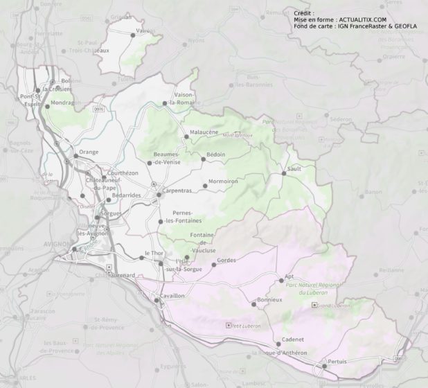 Carte du Vaucluse Carte du Vaucluse