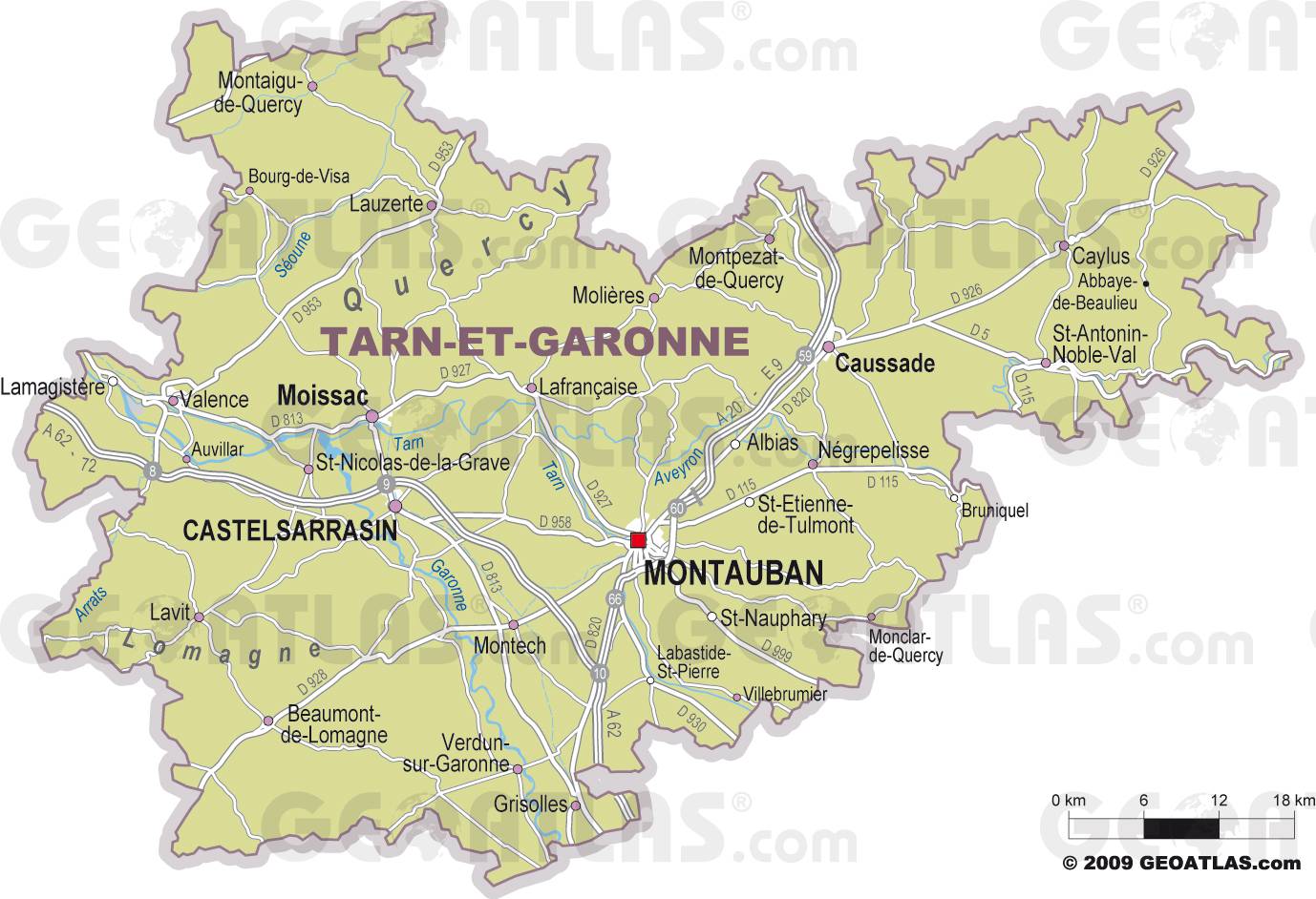 tarn et garonne carte de france