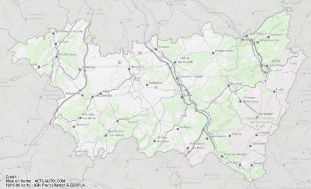 Carte des Vosges