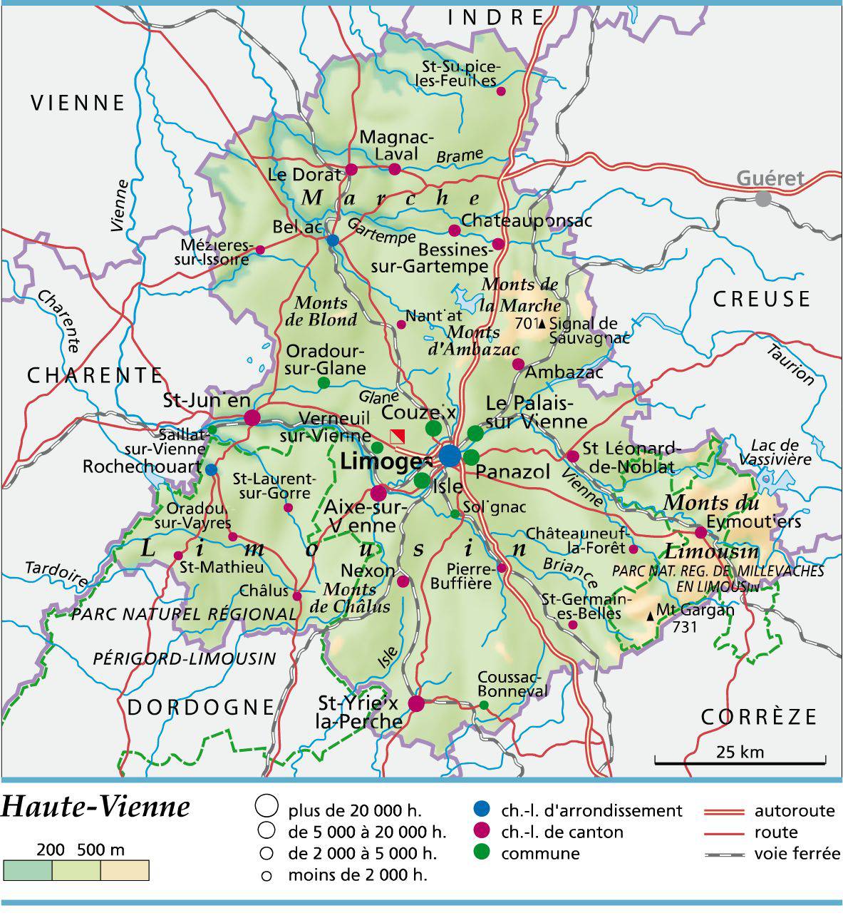Carte de la HauteVienne HauteVienne carte du département 87