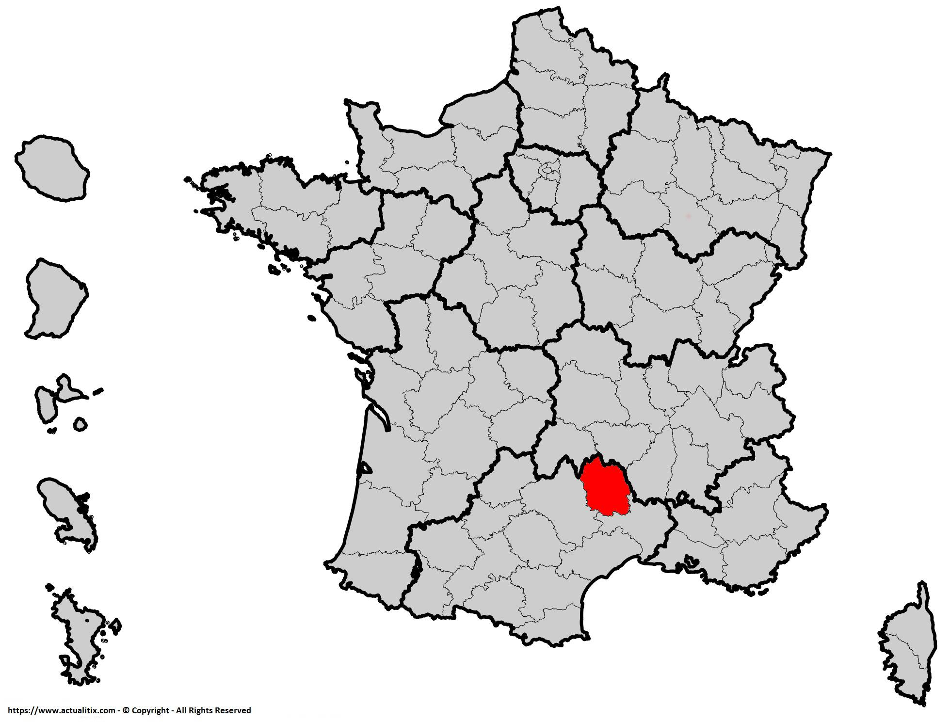 Carte de la Lozère - Lozère carte du département 48 - villes, tourisme...
