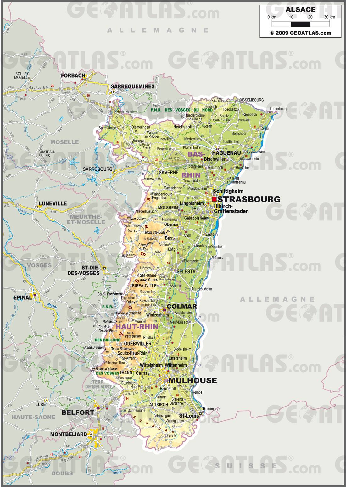 region alsace carte de france