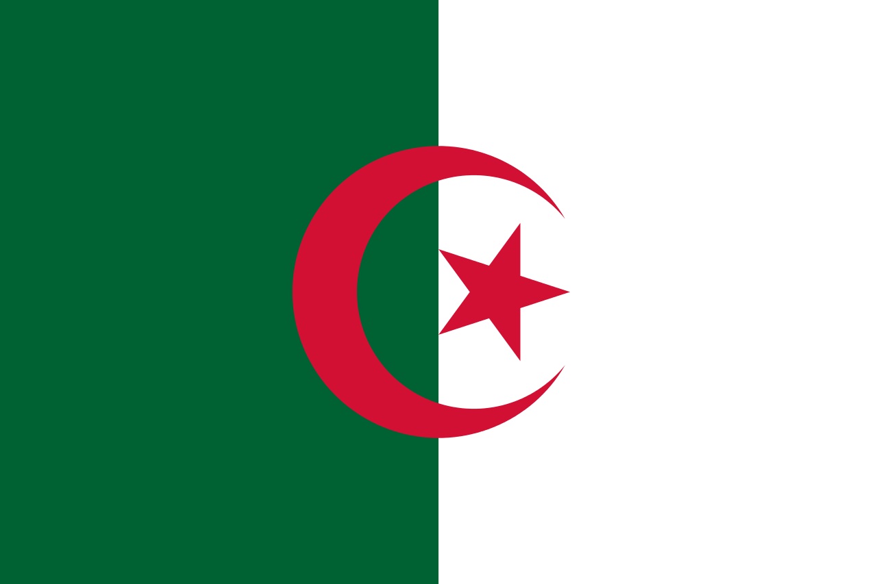 Drapeau de l'Algérie - Découvrez des drapeaux libre de droit du pays