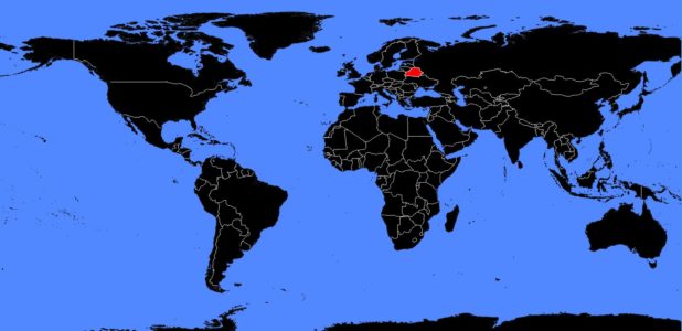 Biélorussie sur une carte du monde