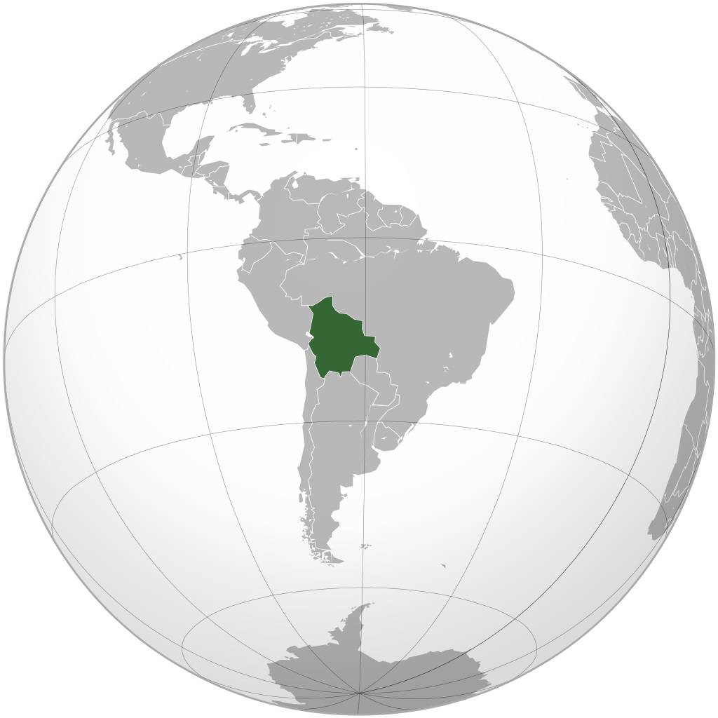 Bolivie sur la carte de l'Amérique-du-Sud Bolivie sur la carte de l'Amérique-du-Sud
